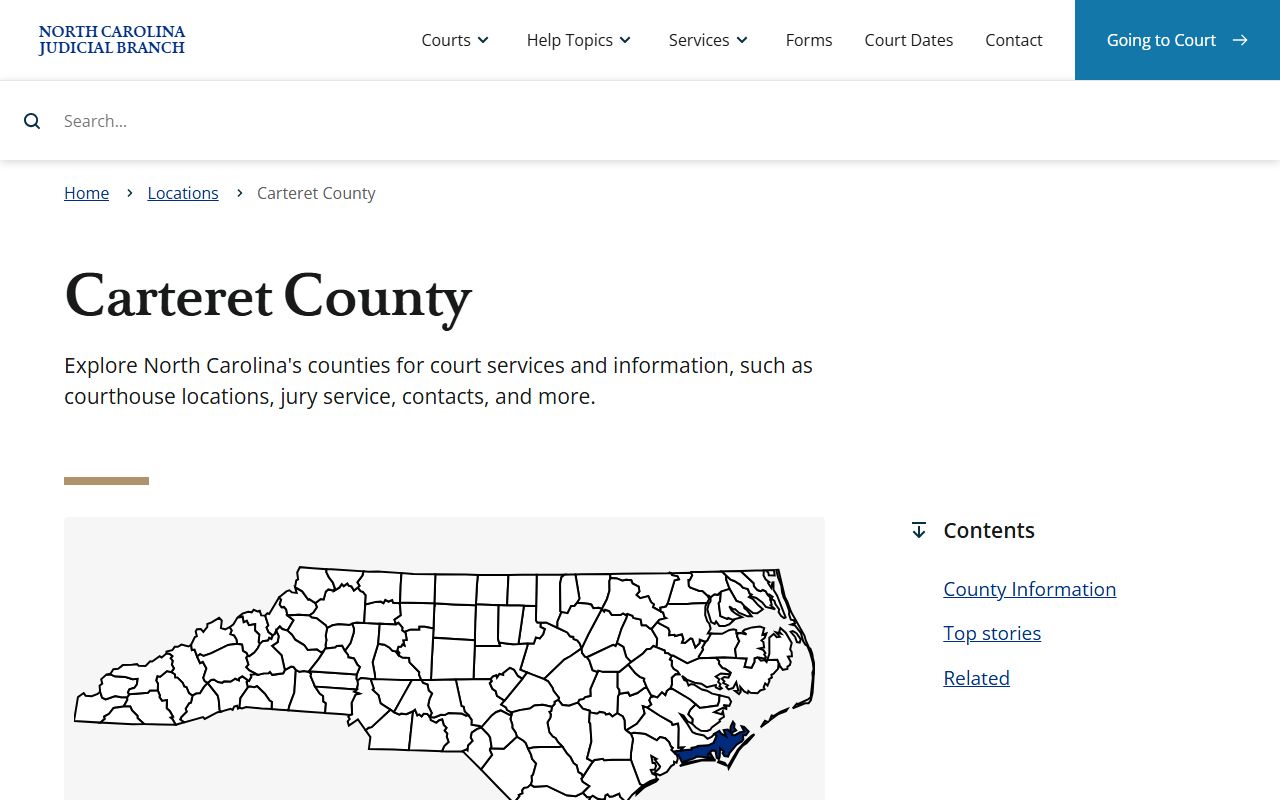 Carteret County criminal court records